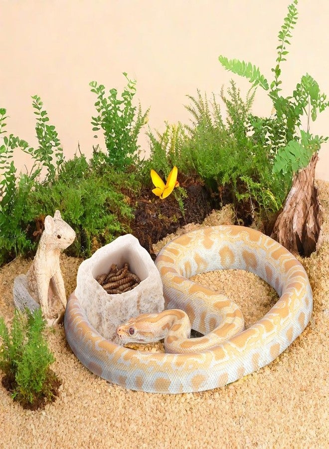 DQITJ 2 Pack Micro Water Bowl Mini Anti-Turnover Resin Dish for Lizard Frog Scorpion Corn Snake Reptiles - Image 3